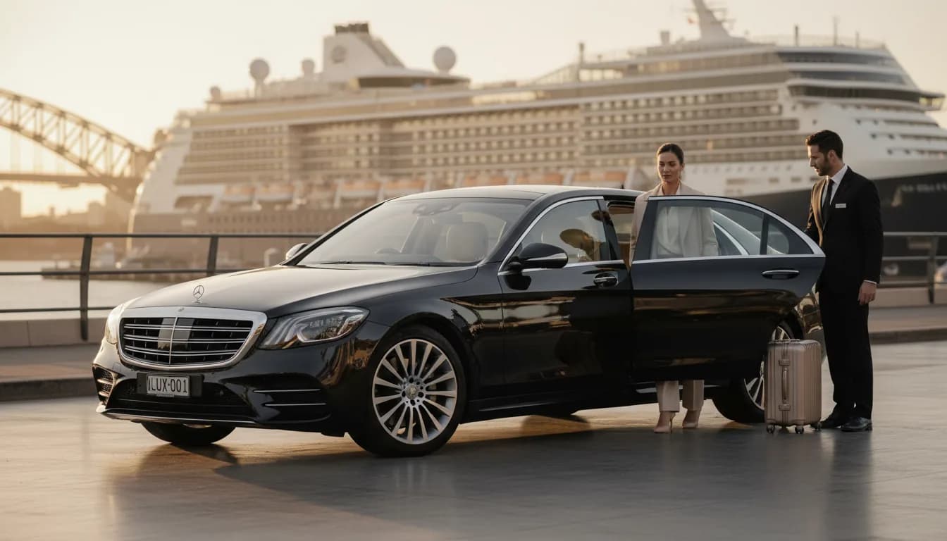 Chauffeured car at White Bay Cruise Terminal, Rozelle, Sydney